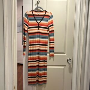 O’Neill Long Beach dress coverup retro colors
